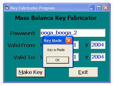Key Fabricator verification screen